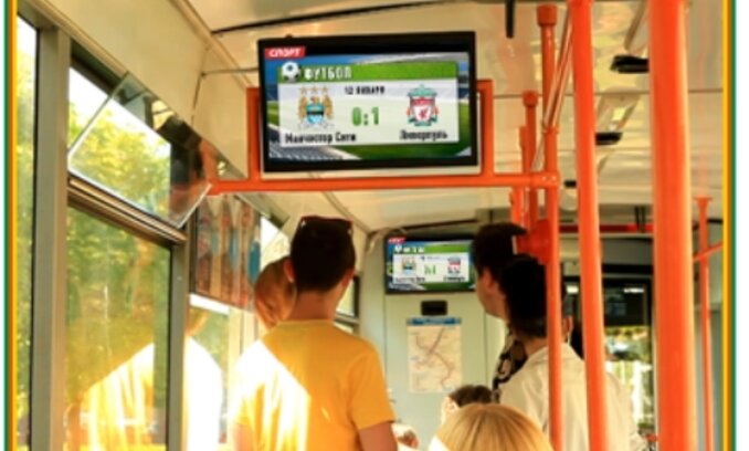 Видеореклама в автобусах: автовокзал "Центральный" - аэропорт "Минск"