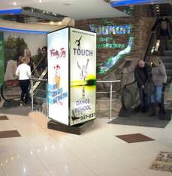 Новый вид наружной рекламы в ТЦ в Минске - динамические модули!