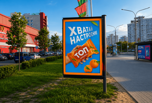 Наружная реклама мороженого в Минске: как бренды используют билборды для привлечения покупателей