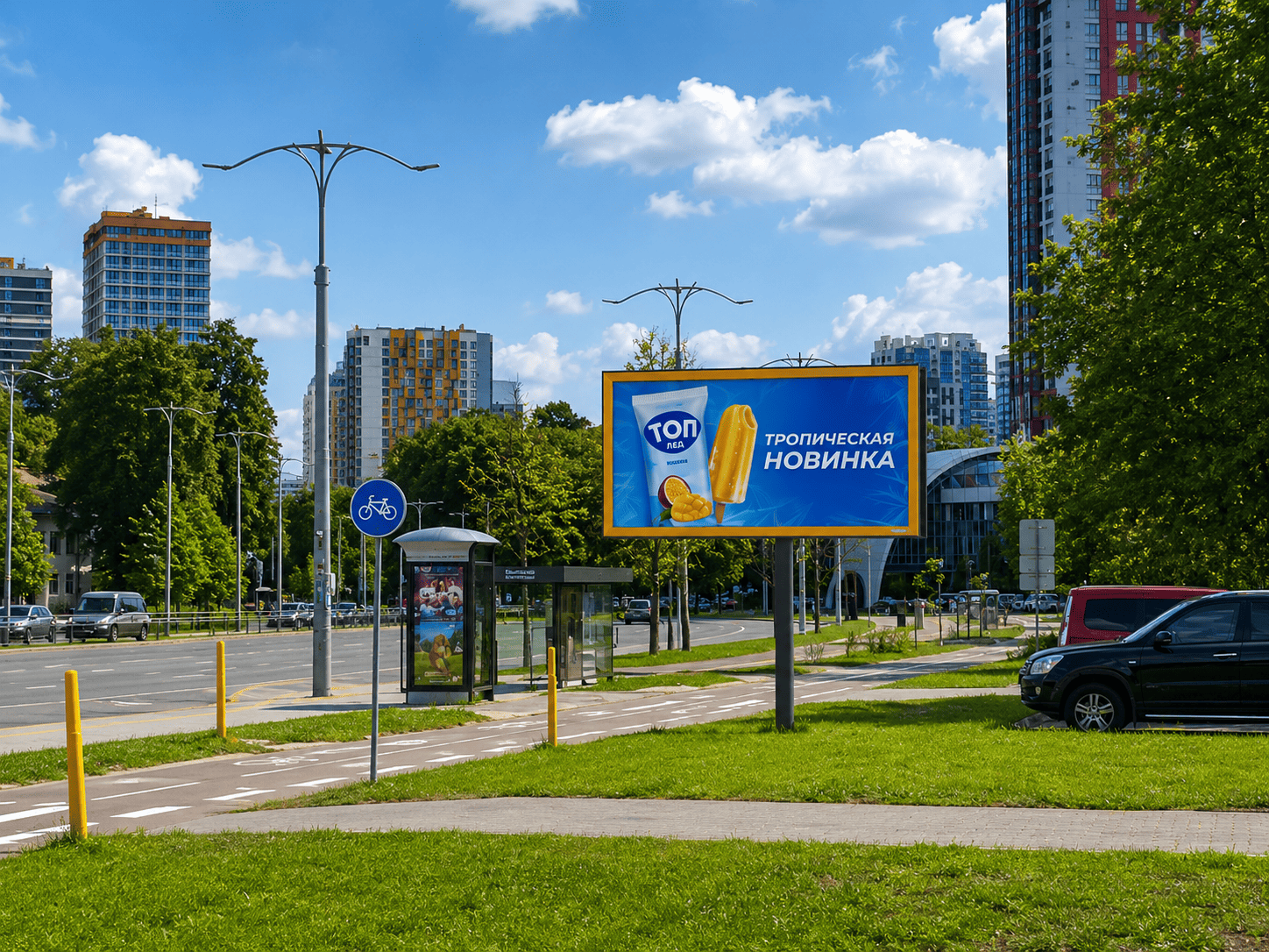«Топ» , ситилайт,  бигборд, ул. Аэродромная 